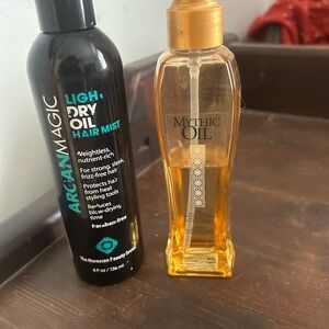 Argon Magic (3/4 full) L’Oréal Mythic oil (1/2 full)